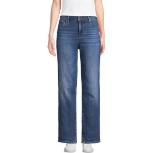 imageLands End Womens Soft Denim Mid Rise Boyfriend JeansIndigo Tide Blue