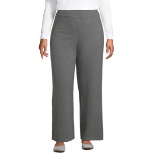 imageLands End Womens Starfish High Rise Wide Leg PantsCharcoal Heather