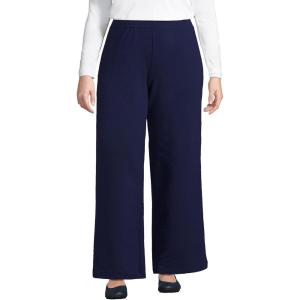 imageLands End Womens Starfish High Rise Wide Leg PantsDeep Sea Navy