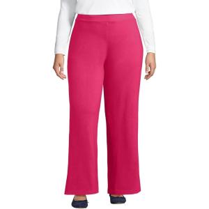 imageLands End Womens Starfish High Rise Wide Leg PantsSpiced Rhubarb