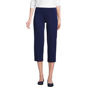 imageLands End Womens Starfish Mid Rise PullOn Crop PantsDeep Sea Navy