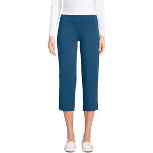 imageLands End Womens Starfish Mid Rise PullOn Crop PantsEvening Blue