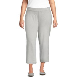 imageLands End Womens Starfish Mid Rise PullOn Crop PantsGray Heather