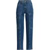 imageLands End Womens Denim High Rise Utility Cargo Ankle JeansCanal Blue Wash