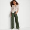 imageLands End Womens High Rise 5 Pocket Wide Leg Chino PantsEstate Green