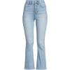 imageLands End Womens High Rise Denim Button Front Kick Flare Crop JeansArctic Indigo