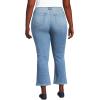 imageLands End Womens High Rise Denim Button Front Kick Flare Crop JeansBeau Blue