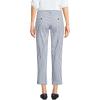 imageLands End Womens Mid Rise Classic Straight Leg Chino Ankle PantsEvening Blue Stripe