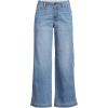 imageLands End Womens Mid Rise Denim Wide Leg Ankle JeansBeau Blue