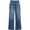 imageLands End Womens Mid Rise Denim Wide Leg Ankle JeansIndigo Tide Blue