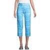 imageLands End Womens Active Crop Yoga PantsReef Blue Tie Dye Wave