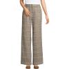 imageLands End Womens Brushed Flannel High Rise Pleated Wide Leg PantsCoriander Glen Plaid