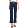 imageLands End Womens High Rise Denim Button Front Kick Flare Crop JeansRiver Rinse