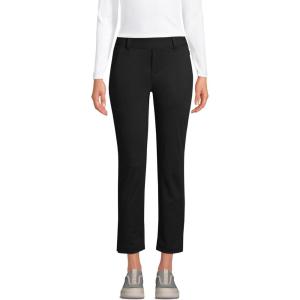 imageLands End Womens Flex Mid Rise Pull On Crop PantsBlack