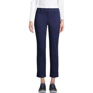 imageLands End Womens Flex Mid Rise Pull On Crop PantsDeep Sea Navy