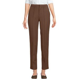 imageLands End Womens High Rise Bi Stretch Pintuck Pencil Ankle PantsAllspice