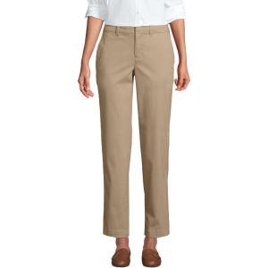 imageLands End Womens Mid Rise Classic Straight Leg Chino Ankle PantsDesert Tan