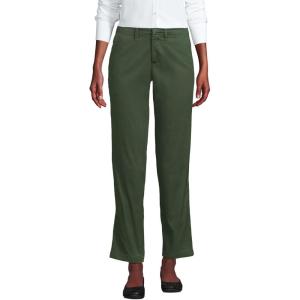 imageLands End Womens Mid Rise Classic Straight Leg Chino Ankle PantsEstate Green