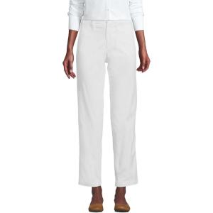 imageLands End Womens Mid Rise Classic Straight Leg Chino Ankle PantsWhite