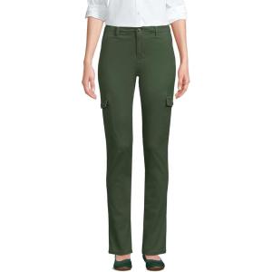 imageLands End Womens Mid Rise Slim Cargo Chino PantsEstate Green