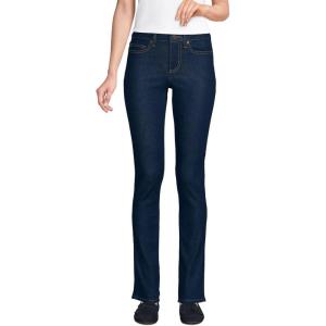 imageLands End Womens Recover Denim Mid Rise Slim Leg JeansRiver Rinse