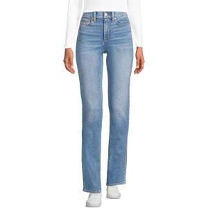 imageLands End Womens Recover High Rise Straight Leg Blue JeansBeau Blue