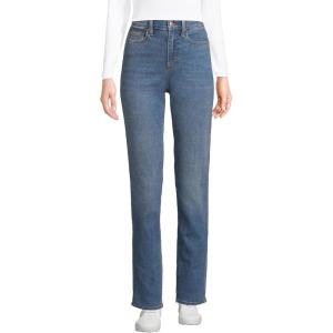 imageLands End Womens Recover High Rise Straight Leg Blue JeansBlue Cruiser