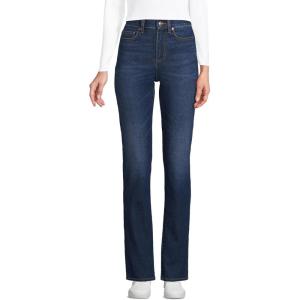 imageLands End Womens Recover High Rise Straight Leg Blue JeansRoyal Indigo