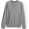 imageLands End Mens Cotton Modal VNeck SweaterPewter Heather