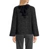 imageLands End Womens Blend Bow Back SweaterBlackGold Metallic