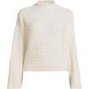 imageLands End Womens Boucle Funnel Neck All Over Cable SweaterFresh Ivory