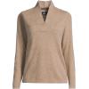 imageLands End Womens Cashmere Shawl Neck SweaterVicuna Heather Donegal