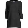 imageLands End Womens Cotton Modal 34 Cable Sleeve Tunic SweaterBlack