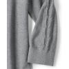 imageLands End Womens Cotton Modal 34 Cable Sleeve Tunic SweaterPewter Heather