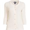 imageLands End Womens Cotton Modal 34 Sleeve Cable Cardigan SweaterIvory