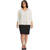 imageLands End Womens Cotton Modal Half Sleeve Scoop Cable Pullover SweaterIvory