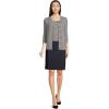 imageLands End Womens Cotton Modal Half Sleeve Scoop Cable Pullover SweaterPewter Heather