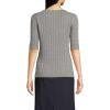 imageLands End Womens Cotton Modal Half Sleeve Scoop Cable Pullover SweaterPewter Heather