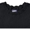 imageLands End Womens Cotton Modal Long Sleeved Scallop Detail Pullover SweaterBlack