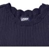 imageLands End Womens Cotton Modal Long Sleeved Scallop Detail Pullover SweaterTrue Navy