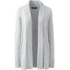 imageLands End Womens Cotton Modal Shawl Collar Cardigan SweaterPale Gray Heather Donegal