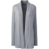 imageLands End Womens Cotton Modal Shawl Collar Cardigan SweaterPewter Heather