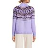 imageLands End Womens Cozy Lofty Fair Isle Yoke Mock Neck SweaterLavender Cloud Tulips