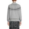 imageLands End Womens Cozy Lofty Mock Neck Jacquard Cable SweaterGray Heather Geometric