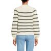 imageLands End Womens Drifter Balloon Sleeve SweaterFresh IvoryEvergreen Stripe