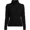 imageLands End Womens Drifter Cable Turtleneck SweaterBlack