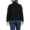 imageLands End Womens Drifter Cable Turtleneck SweaterBlack