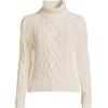 imageLands End Womens Drifter Cable Turtleneck SweaterFresh Ivory