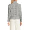 imageLands End Womens Drifter Cable Turtleneck SweaterGray Heather