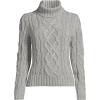 imageLands End Womens Drifter Cable Turtleneck SweaterGray Heather